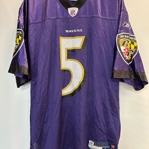 Vintage Joe Flacco Ravens Jersey #5
Reebok 
Size: L